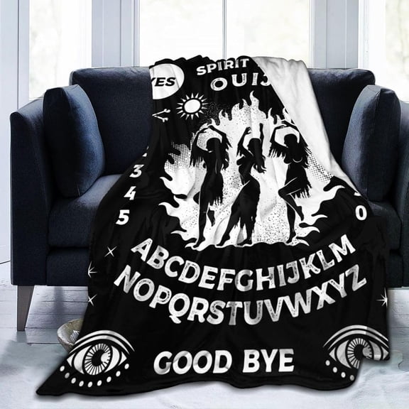 Ouija Board Witch Dancing Blanket, Soft Blankets Flannel Bed Throw Cozy Lightweight Plush Gifts for Women Men Boys Girls Sofa Couch Bedroom Living Rooms Warm All Season, Home Decor, Small 50"x40"