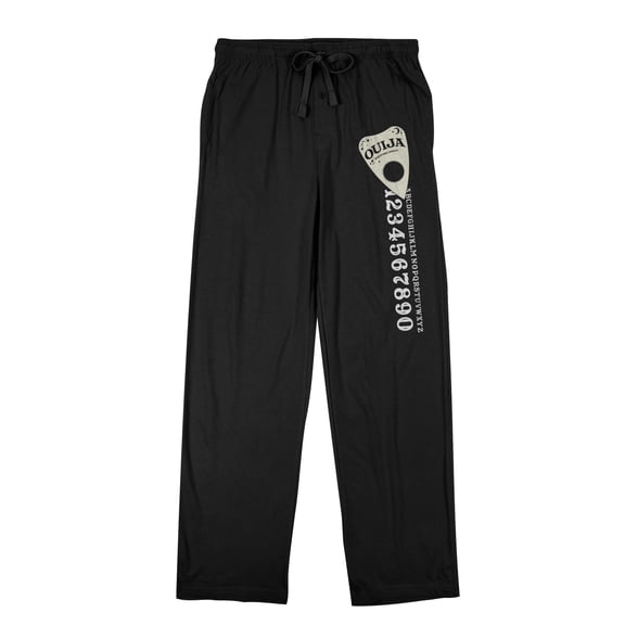 Ouija Planchette Letters & Numbers Adult Black Sleep Pajama Pants-XXL
