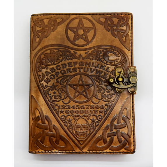 Ouija/Spirit Board Planchette Leather Journal (Hardcover)