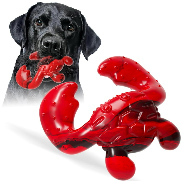 Ouilter Dog Toys for Aggressive Chewers Nylon Crab Durable Dog Toy for Medium Large Dogs Bacon Flavor Interactive Dog Toys for Boredom Red KK25 KK25 Walmart