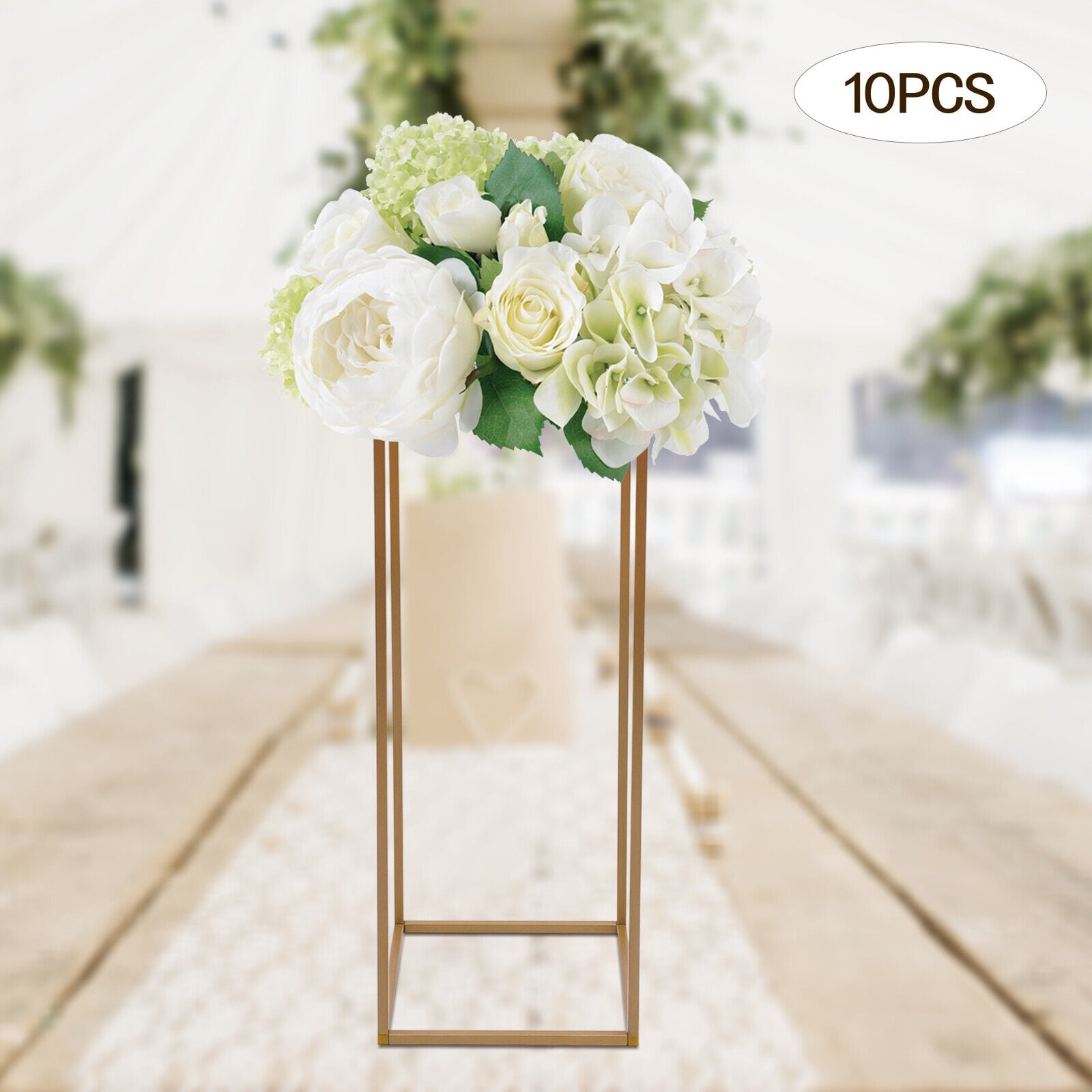MIDUO 3Pcs Wedding Metal Flower Stand Rectangular Geometric Floral Stand  for Decorations Home Party