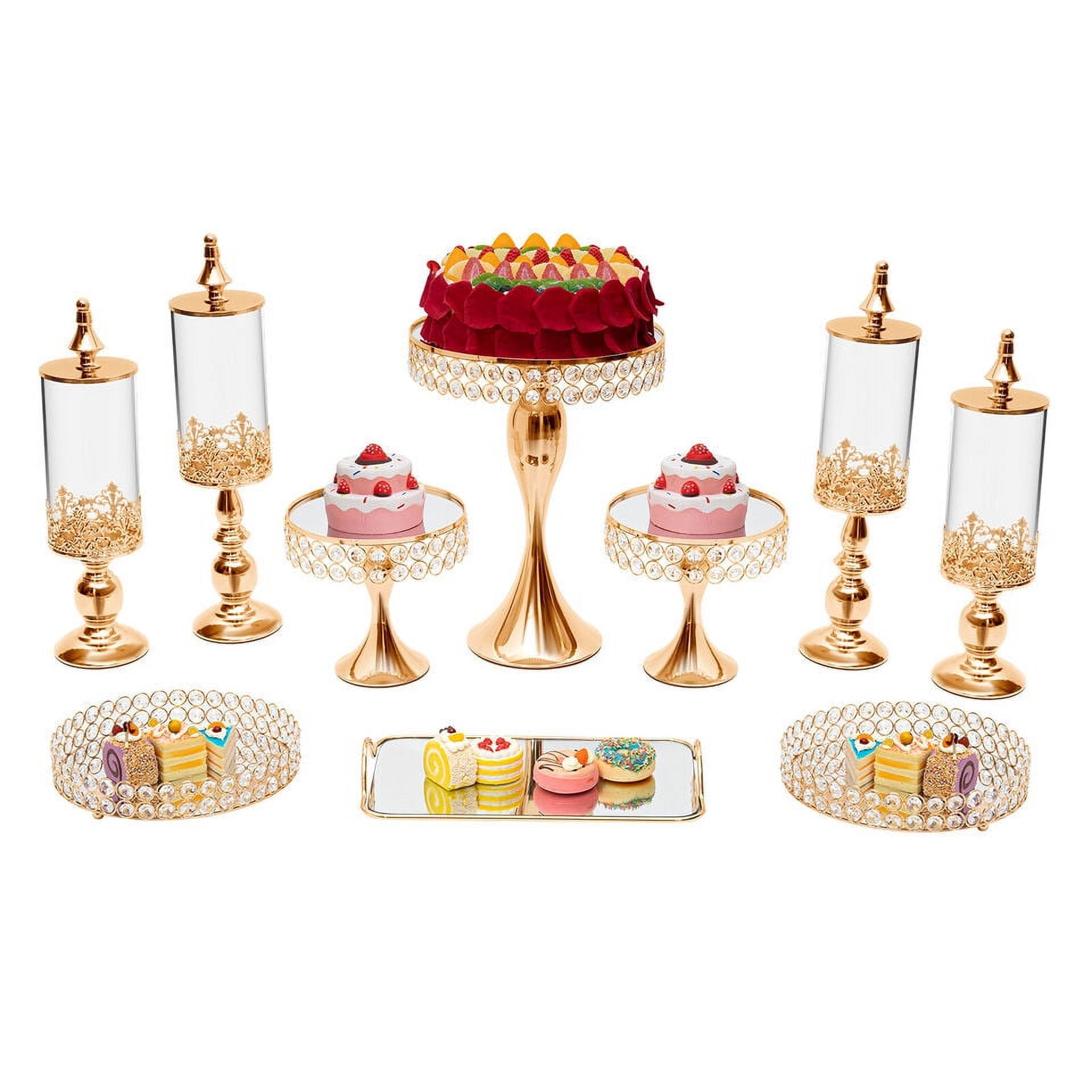 2 Pieces Round Cake Stand Accessories Bakery Stand Rack Display Cupcake  Stands Decorating Stand for Birthday Event Wedding New Year Holiday 