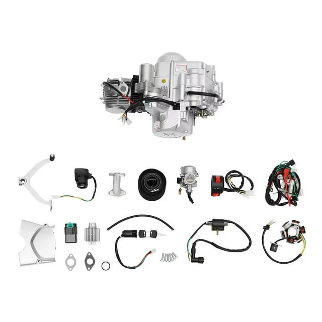 Oukaning 125CC Engine 4 Stroke Motor 3 Speed Reverse AirCooled Automatic Engine Motor for Go