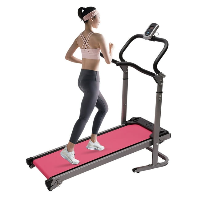 Oukaning 22'' Folding Treadmill with Incline LED Display 2 in 1 Walking
