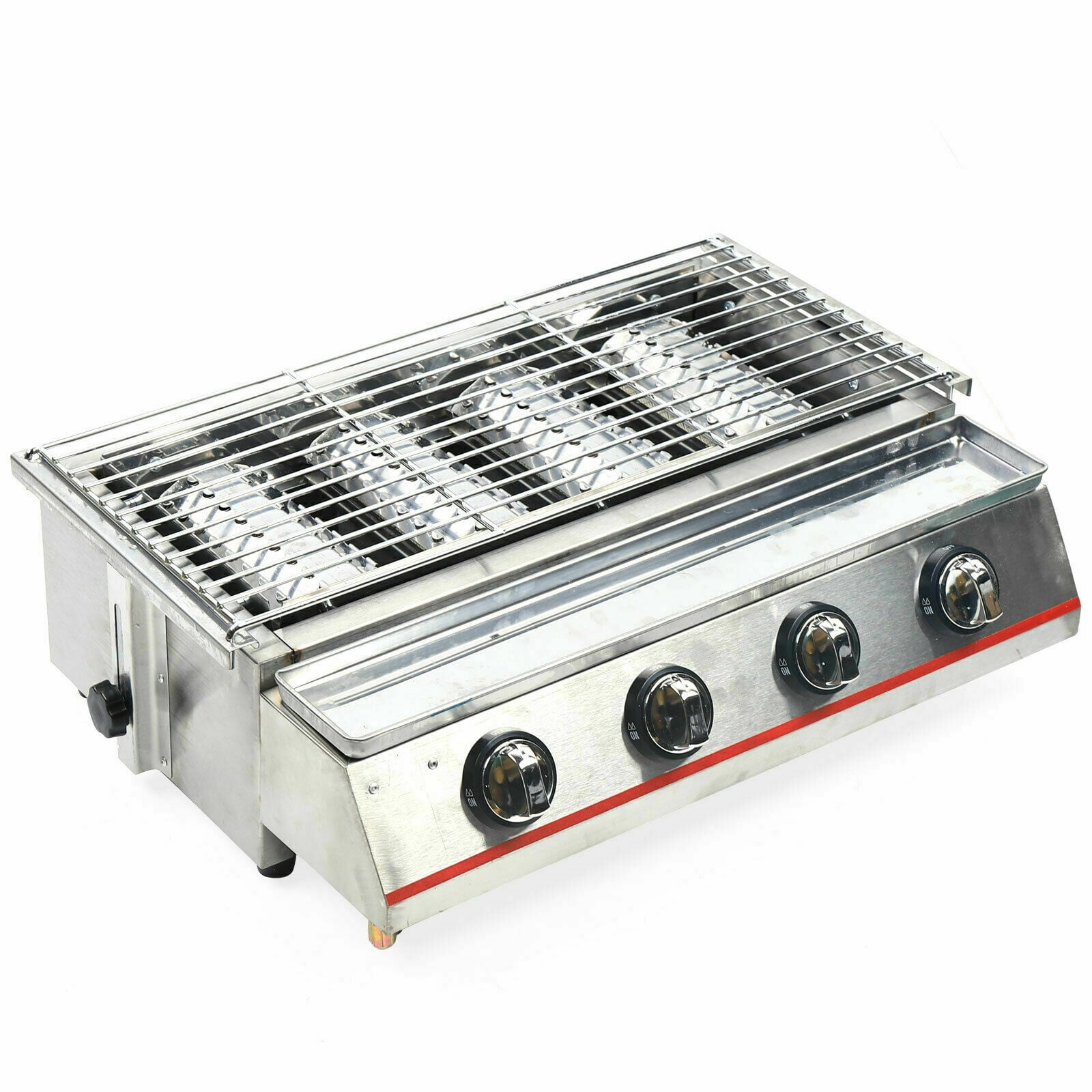 LPG Grill Smokeless Barbecue Grill Outdoor BBQ Grill 3 Burners Barbecue  Tools