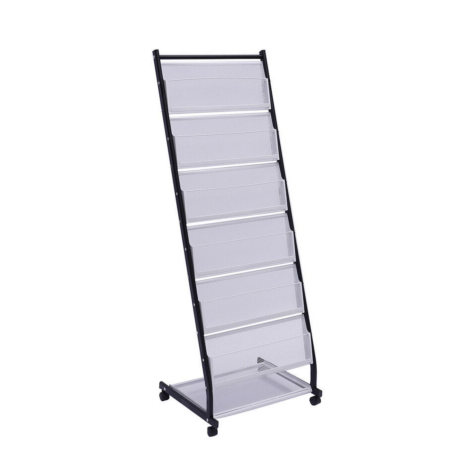 Oukaning 6 Tier Brochure Display Stand Magazine Stand Literature Office
