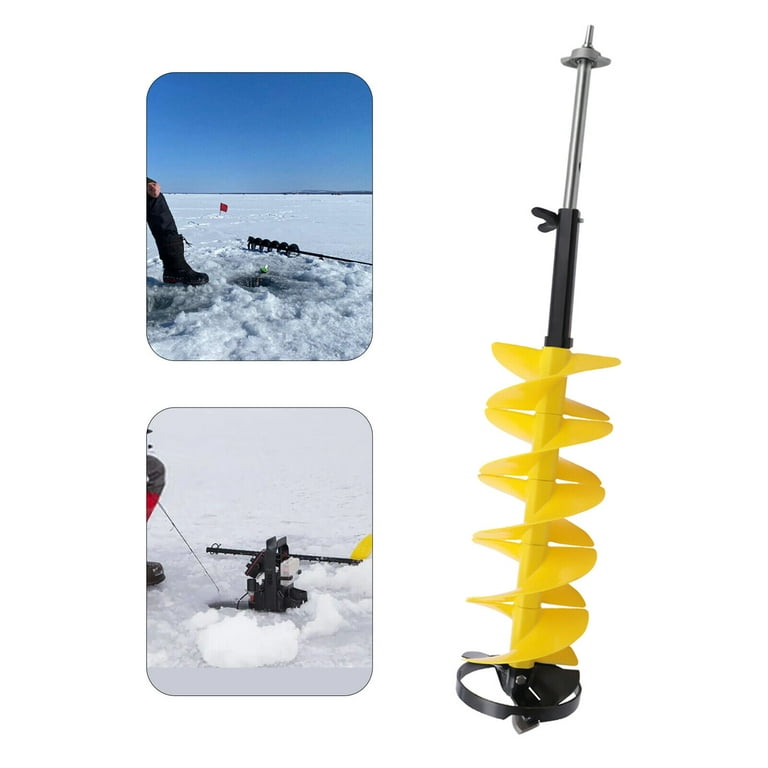 Oukaning Cordless Nylon Ice Drill Auger 8 inchDrill Bit Ice Fishing Auger Ice Burrowing Extension Rod, Size: Extension Rod 30cm/ 11.81in