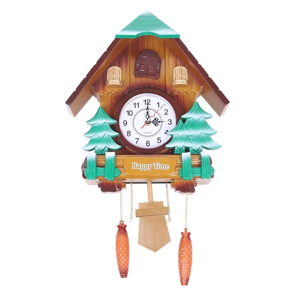 Oukaning Home Wall Decorations Cuckoo Wall Clock with Music and Chimes