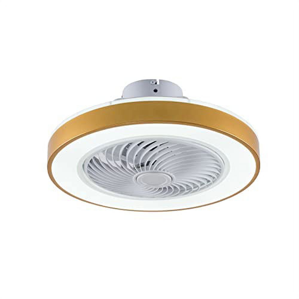 Oukaning Modern 20Inch Led SemiRecessed Ceiling Fan Light With 3
