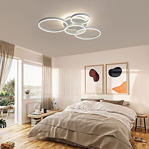Diisunbihuo Modern LED Crystal Chandeliers 4 Rings Pendant Light Dinning  Room Bedroom Round Ceiling Lamp (Cool White) - Walmart.com