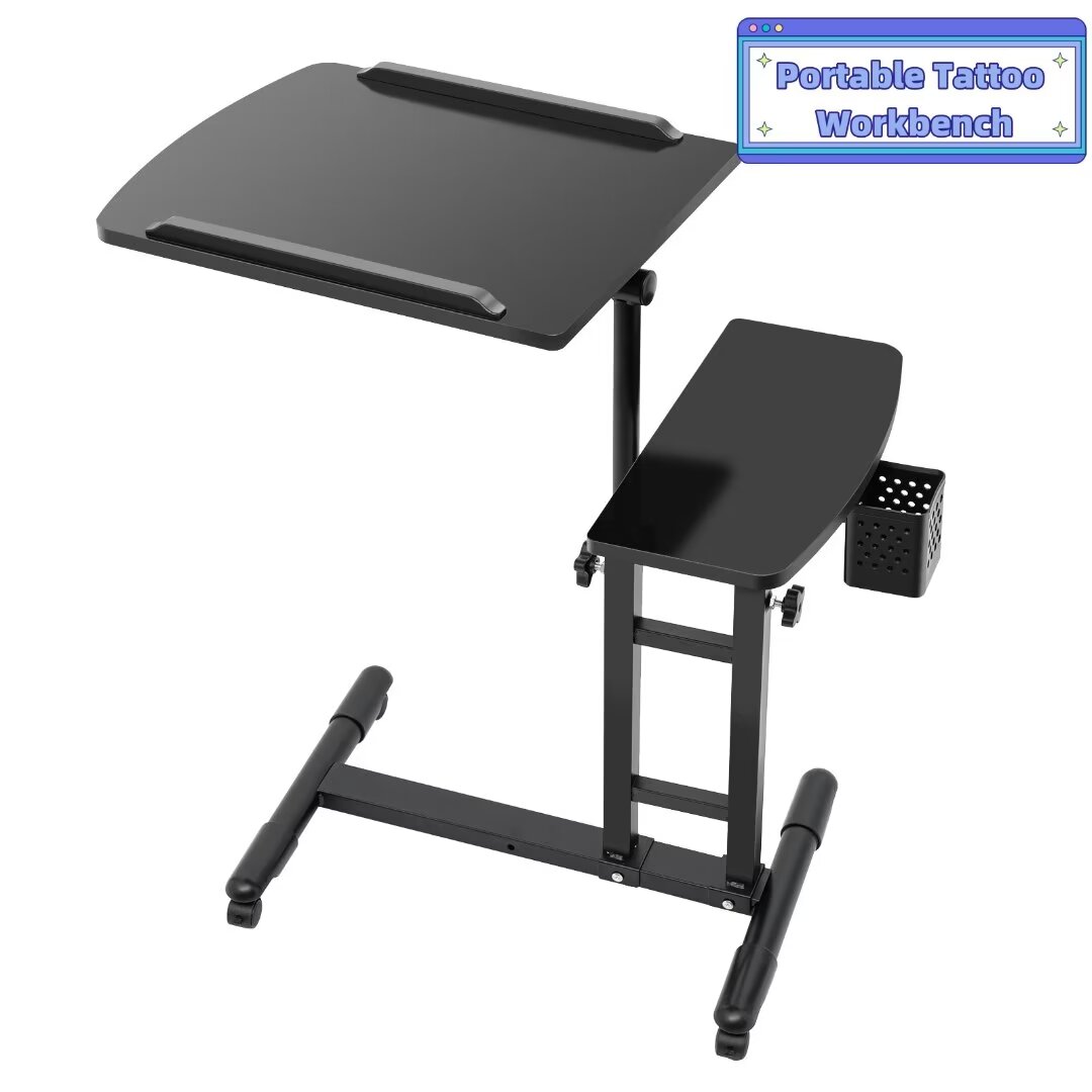 Oukaning Portable Mobile Tattoo Work Station Multiangle Adjustment