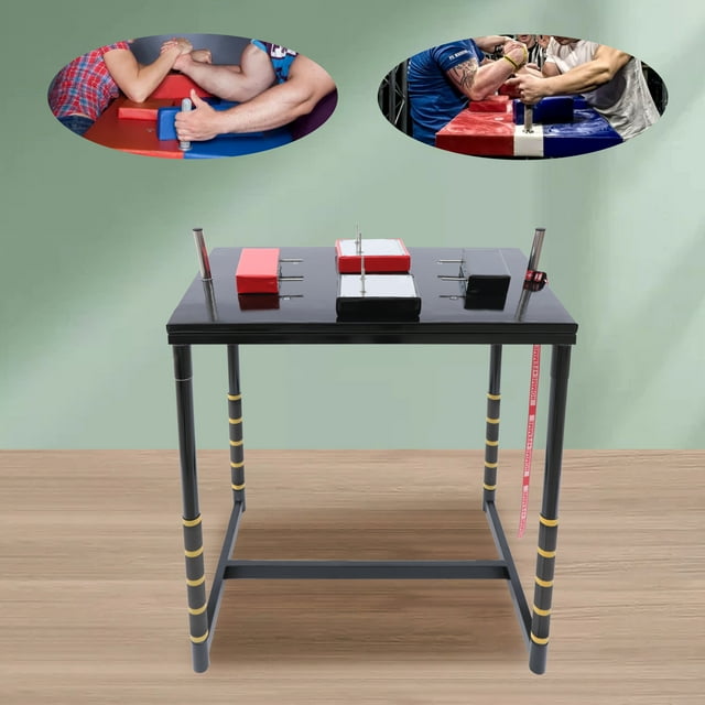 Oukaning Professional Arm Wrestling Battle Table Competition Training Arm Wrestling Table(Black