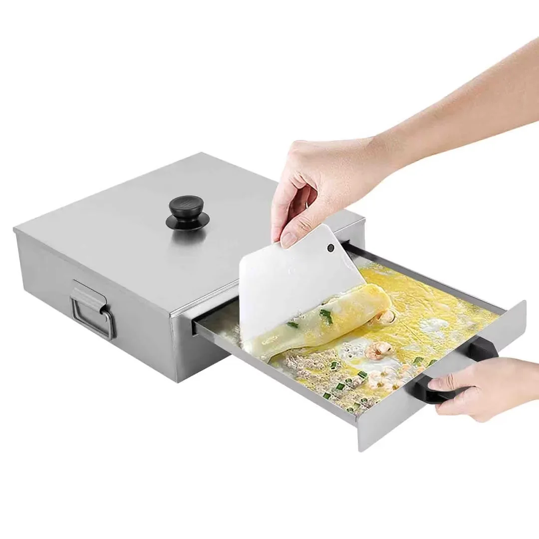 Oukaning Rice Roll Steamer,Rice Noodle Rolls Machine,1 Layer Cantonese