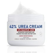 OUKEYA Urea & Salicylic Acid Cream For Dry & Cracked Skin Care, 42% Urea + 2% Salicylic Acid, 5.29 oz
