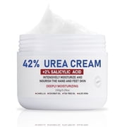 OUKEYA Urea & Salicylic Acid Cream for Dry, Cracked Skin - 42% Urea + 2% Salicylic Acid, 5.29 oz