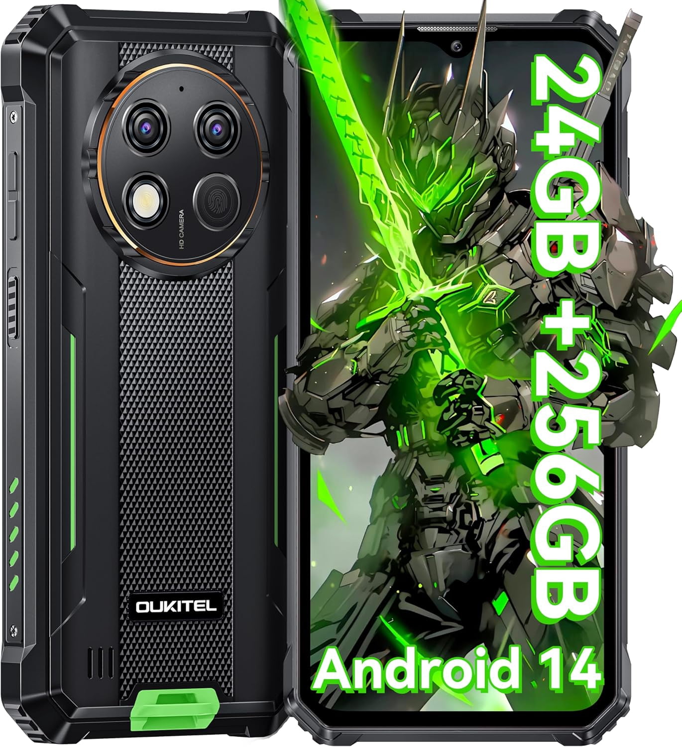 Oukitel G1 Rugged smartphone 6.52' HD+ 10600mAh 24GB+256GB Android14 48MP Camera cell phone