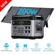 Oukitel P2001 PLUS Solar Generator with 200W Solar Panel, 2048Wh 4800W Surge Portable Power Station, 1.5H Fast Charge, Emergency Generator for Home Hurricane Supplies