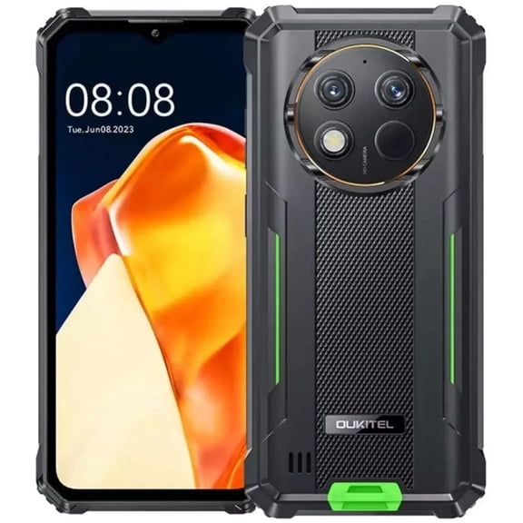 Oukitel WP28 S Rugged Smartphone 6.52‘’ HD 10600MAH 16GB (4 12) 128GB Android 14-Black/Green