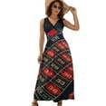 thumbnail image 1 of Oulette, Gambling,dice,casino Dress Fashion Boho Beach Long Dresses Female Party Printed Maxi Dress, 1 of 9