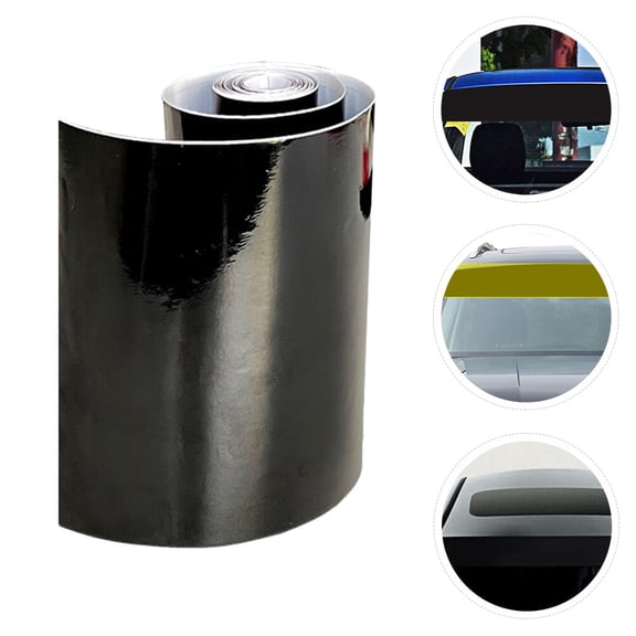 Oulii 1Pc Car Decorative Sun Visor Strip Sticker Black Vinyl Windshield Banner Decal