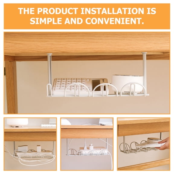 Oulii 1Set Household Cable Management Rack with Smooth Polished Finish and Easy Installation