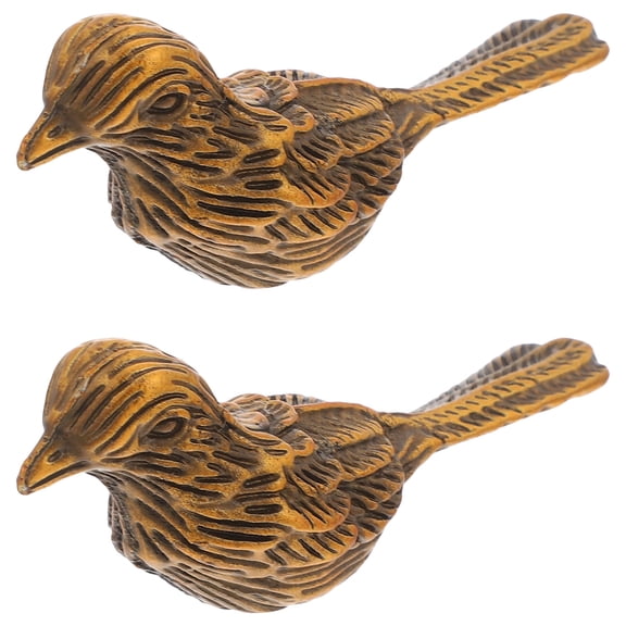 Oulii 2Pcs Creative Bird Cabinet Handles Durable Zinc Alloy Single Hole Drawer Pulls for Home