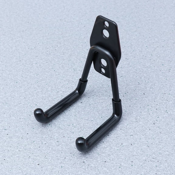 Oulii 2Pcs Heavy Duty Metal Utility Hooks with PVC Coating for Wall Hanging Storage Black