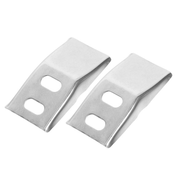 Oulii 2Pcs Metal Small Brackets Plated Silver Bathroom Urinal Hanging Bracket Set with Durable Construction