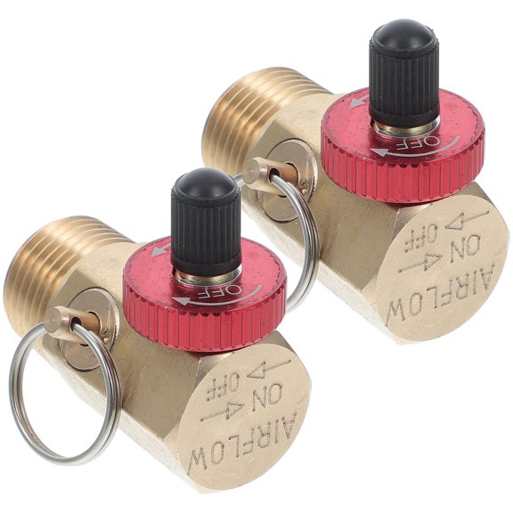 Oulii 2Pcs Portable Air Tank Manifold Valve Brass Safety Valve with Standard Interface
