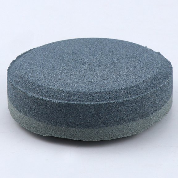 Oulii 2Pcs Round Kitchen Sharpening Stone Grey Double Layer Design for Home and Restaurant