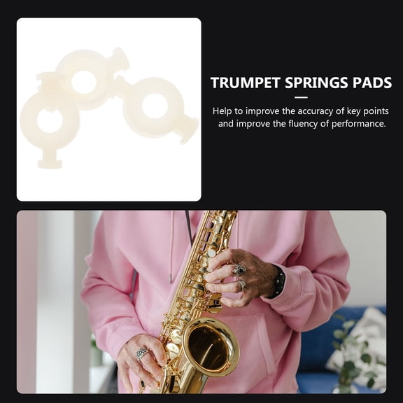OULII 3Pcs White Plastic Trumpet Spring Plates Easy Install Replacement for Valve Springs