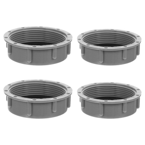 Oulii 4Pcs Waste Processor Blanking Caps Grey Drain Pipe Covers Simple Design for Home Use