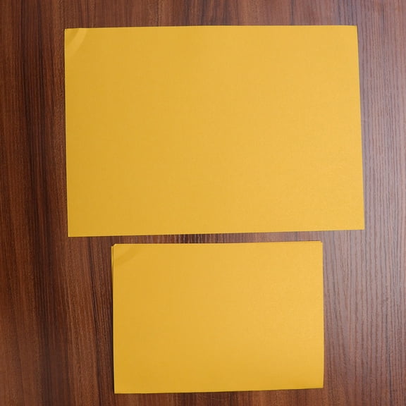 Oulii 50Pcs Creative Yellow Handmade Paper Heavy Duty Pearlescent Shimmer for Wedding Invitations