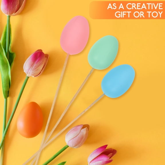 OULII 9Pcs Artificial Eggs Easter Egg Bright Colors DIY Gift for Festive Party Decorations