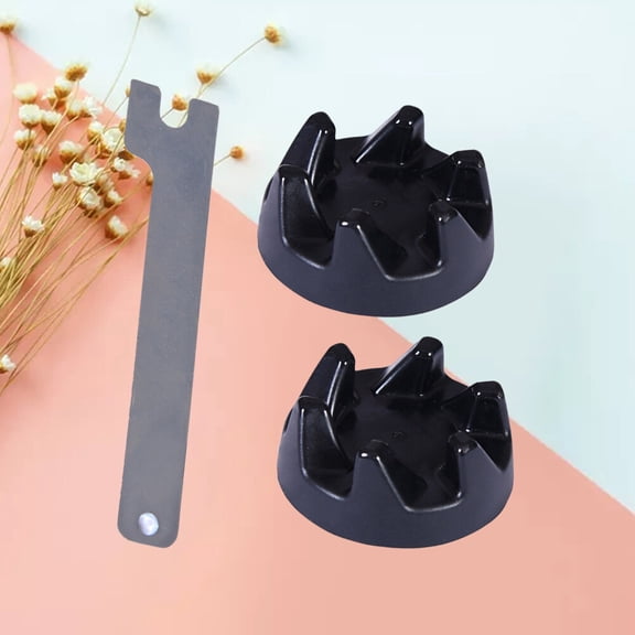 Oulii Alasum 2Pcs Blender Coupler Gear Wrench Black Rubber Replacement Tool for Kitchen Mixer Parts