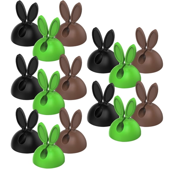 OULII 30Pcs Cable Management Holder Plastic Rabbit Design Cord Fixer Organizer
