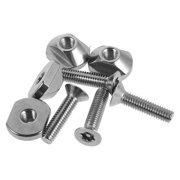 Oulii Alasum 4Pcs Stainless Steel Center Fin Screw Set with Nuts and Washers for Surfboard and Paddleboard Hardware