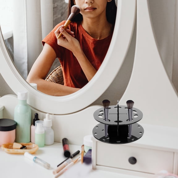 OULII Makeup Brush Drying Rack Stand Black 1Pack