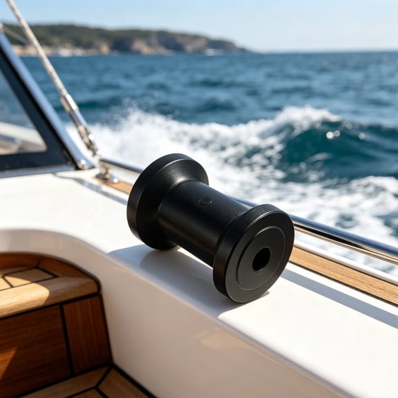 OULII Universal Fit Boat Trailer Roller Black PU Shaft Keel Heavy Duty Bow Roller for Dock Launching