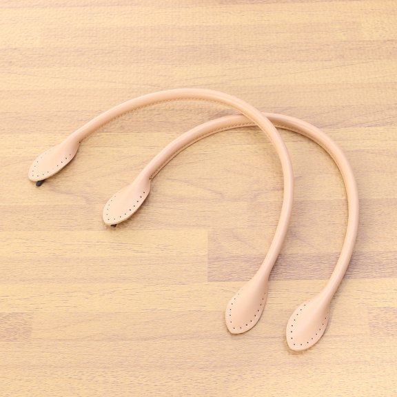 Oulii Classic Purse Replacement Straps Pouch Handbag Handles Second Layer Cowhide Beige 1 Set for Women DIY Projects