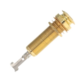 Oulii Luxshiny Threaded Guitar Output Jack Plate Plated Gold Metal for DIY Repairs and Professional Performance