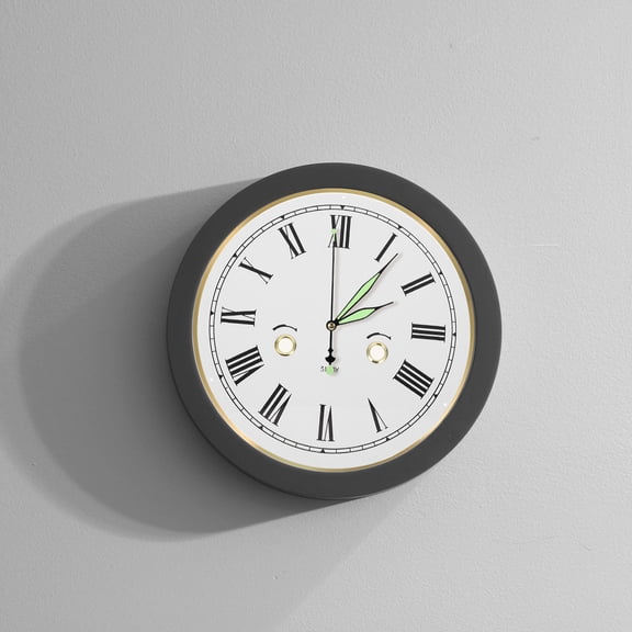 Oulii Metal Clock Face Replacement with Roman Numerals Quartz Dial for DIY Wall Clock Home Decor