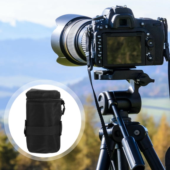 OULII Water Resistant Nylon Lens Pouch for Dslr Lens with Built in Absorption and Zip Closure