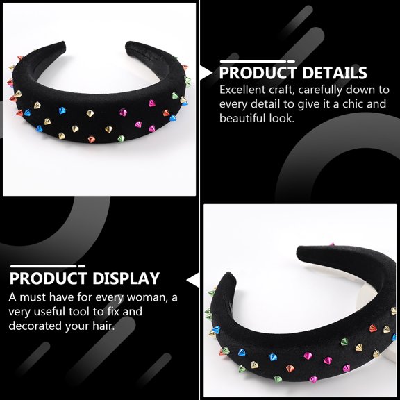 OULII Comfortable Wide Sponge Headband Hairband Assorted Colors Durable for Everyday Wear