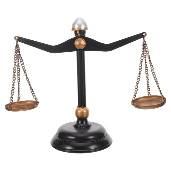 Oulii Small Decorative Balance Scale Paperweight for Lawyer Desk and Graduation Office Decor