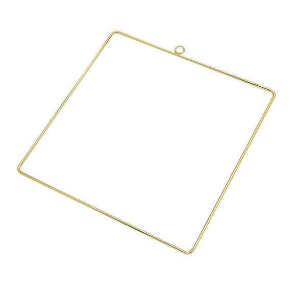 Oulii Square Wreath Forms Wreath Frame Golden Metal Flower Fixing DIY Makers 1Pcs