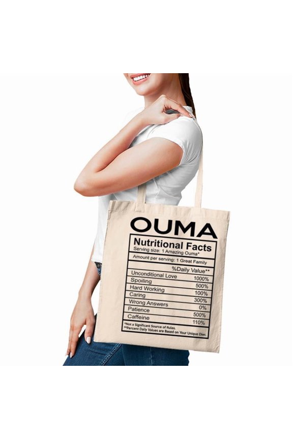 Ouma Grandma Gift Ouma Nutritional Facts Tote Bags