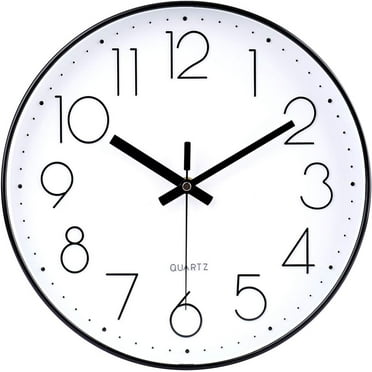 Oumers 12" Quartz Modern Indoor Schoolhouse Clock, Silent Mechanism