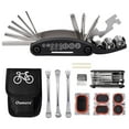 thumbnail image 1 of Oumers Bike Tool Kits, Multifunction 16-in-1 Bicycle Repair Tool Bag, Black, 1 of 7
