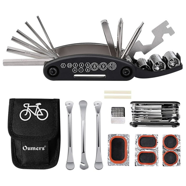 Oumers Bike Tool Kits, Multifunction 16in1 Bicycle Repair Tool Bag